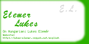 elemer lukes business card
